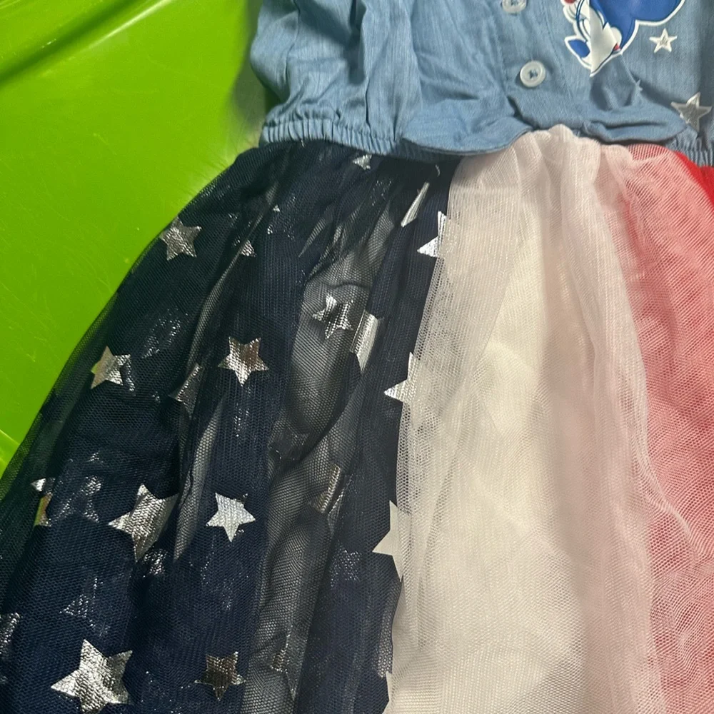 Disney Minnie Mouse Chambray Sleeveless Americana Dress